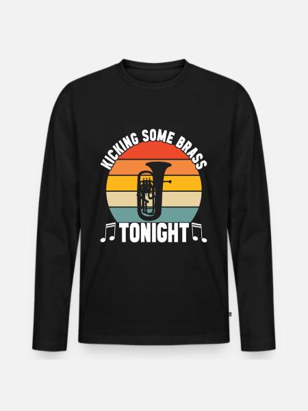 Euphonium baritone tenor horn - Men's Premium Organic Long Sleeve Shirt - black