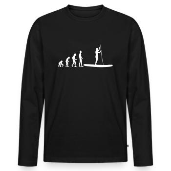 Stand Up Paddle Evolution - Männer Premium Bio Langarmshirt - Schwarz - Vorne - Nico (187cm)