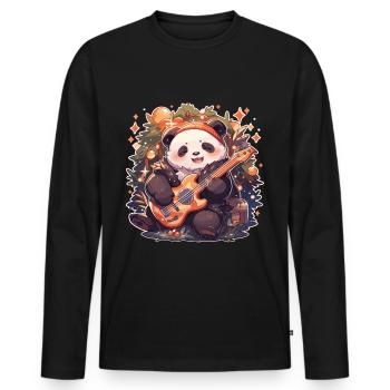 Panda Panda Ours Panda Bébé Pandas Panda Animal - T-shirt manches longues Premium bio Homme - noir - Devant - Nico (187cm)