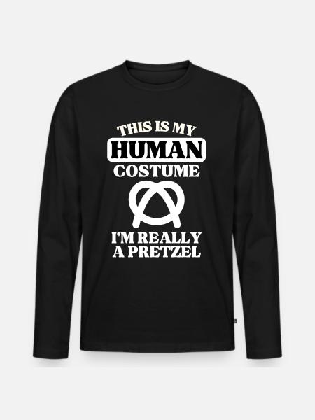 Costume Humain Pretzel - T-shirt manches longues Premium bio Homme - noir