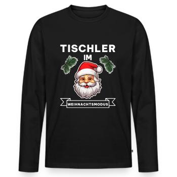 Lustiger Tischler Weihnachten Beruf Spruch - Männer Premium Bio Langarmshirt - Schwarz - Vorne - Nico (187cm)