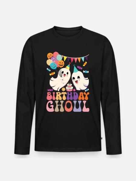 Birthday Ghoul - Men's Premium Organic Long Sleeve Shirt - black