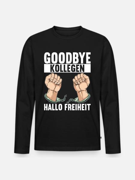 Abschiedsgeschenk Kollege Jobwechsel - Männer Premium Bio Langarmshirt - Schwarz