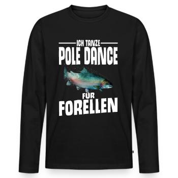 Forellen Angeln - Männer Premium Bio Langarmshirt - Schwarz - Vorne - Nico (187cm)
