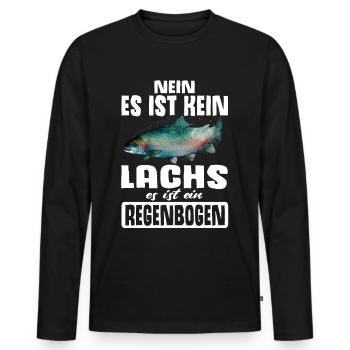 Forellen Angeln - Männer Premium Bio Langarmshirt - Schwarz - Vorne - Nico (187cm)