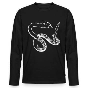 Snake, Snakes, Snake Lovers, Zookeepers - Men's Premium Organic Long Sleeve Shirt - black - Front - Nico (187cm)
