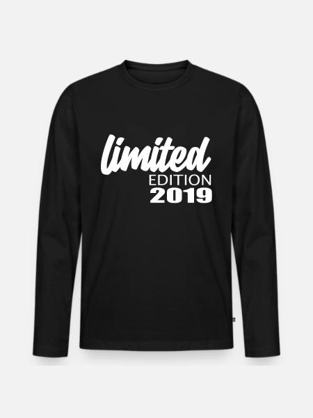 Limited Edition 2019 - Männer Premium Bio Langarmshirt - Schwarz