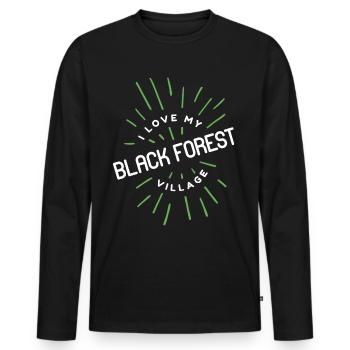 Black Forest Girl Village Country Egg Farmers - Men's Premium Organic Long Sleeve Shirt - black - Front - Nico (187cm)