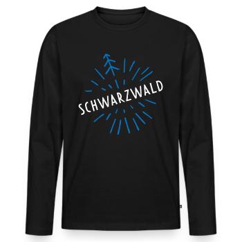 Schwarzwald Landleben Markgräflerland Freiburg - Männer Premium Bio Langarmshirt - Schwarz - Vorne - Nico (187cm)