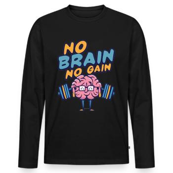 Nerd Nerds Nerd Sprüche Nerd Geschenke - Männer Premium Bio Langarmshirt - Schwarz - Vorne - Nico (187cm)