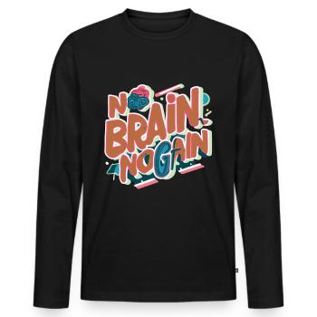 Nerd Nerds Nerd Sprüche Nerd Geschenke - Männer Premium Bio Langarmshirt - Schwarz - Vorne - Nico (187cm)