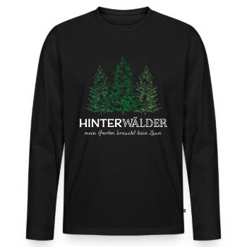 Schwarzwald Landei Dorfleben Landleben Dorf Natur - Männer Premium Bio Langarmshirt - Schwarz - Vorne - Nico (187cm)