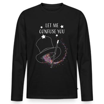 Magic Hat Magic Tricks Card Magic Magic Show - Men's Premium Organic Long Sleeve Shirt - black - Front - Nico (187cm)