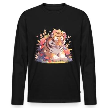 Tiger Baby Tiger Tiger Baby - Men's Premium Organic Long Sleeve Shirt - black - Front - Nico (187cm)
