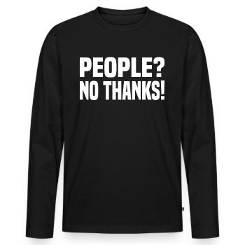Misanthrope Antisocial Introvert - Men's Premium Organic Long Sleeve Shirt - black - Front - Nico (187cm)