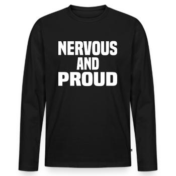 Misanthrope Antisocial Introvert - Men's Premium Organic Long Sleeve Shirt - black - Front - Nico (187cm)