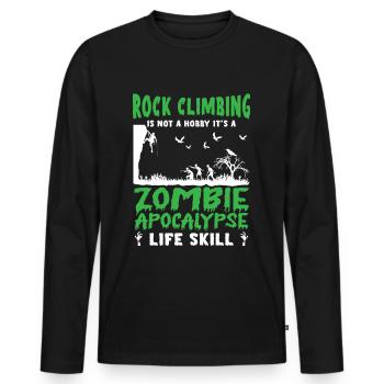 Zombie Apocalypse - Zombie Costume - Zombie - T-shirt manches longues Premium bio Homme - noir - Devant - Nico (187cm)