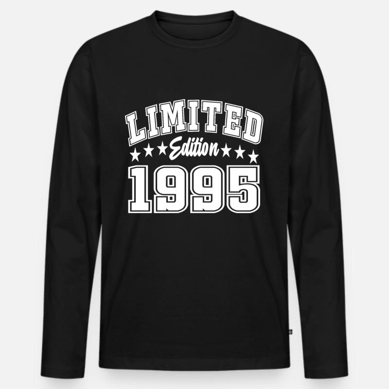 Limited Edition 1995 - Männer Premium Bio Langarmshirt - Schwarz
