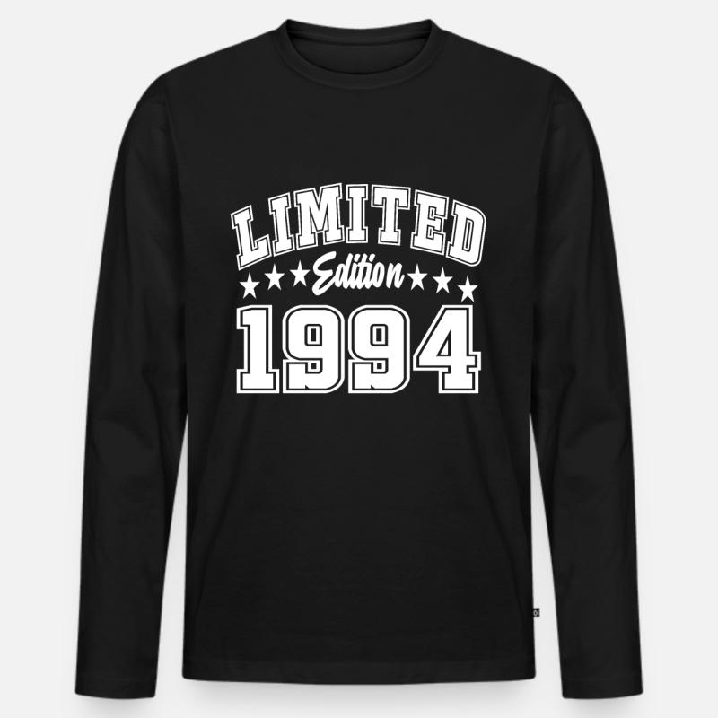 Limited Edition 1994 - Männer Premium Bio Langarmshirt - Schwarz