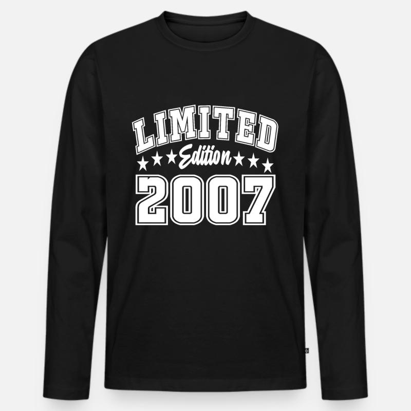 Limited Edition 2007 - Männer Premium Bio Langarmshirt - Schwarz