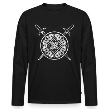 Viking Viking Marché médiéval médiéval - T-shirt manches longues Premium bio Homme - noir - Devant - Nico (187cm)