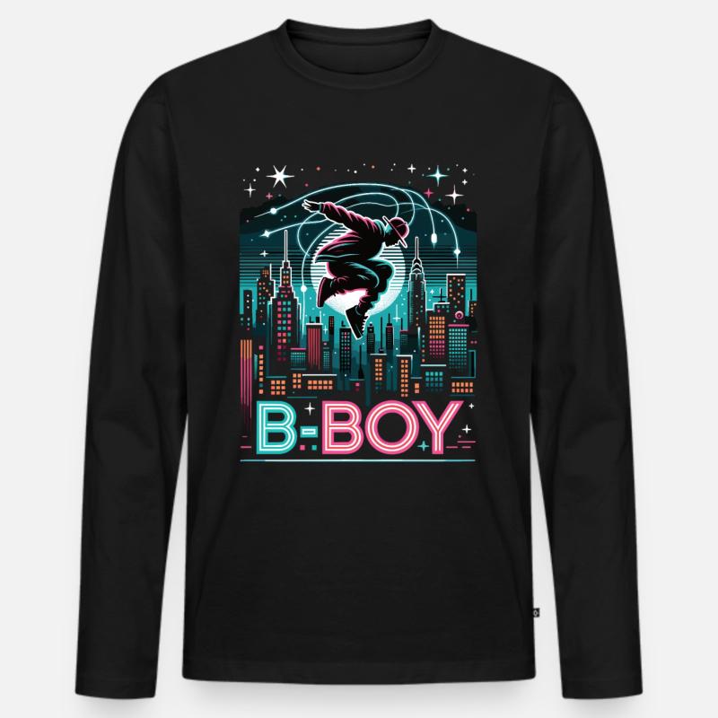 Breakdance Breakdancer Breakdance Kids - Men's Premium Organic Long Sleeve Shirt - black