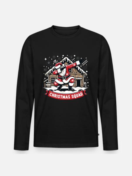 Christmas Squad - Men's Premium Organic Long Sleeve Shirt - black