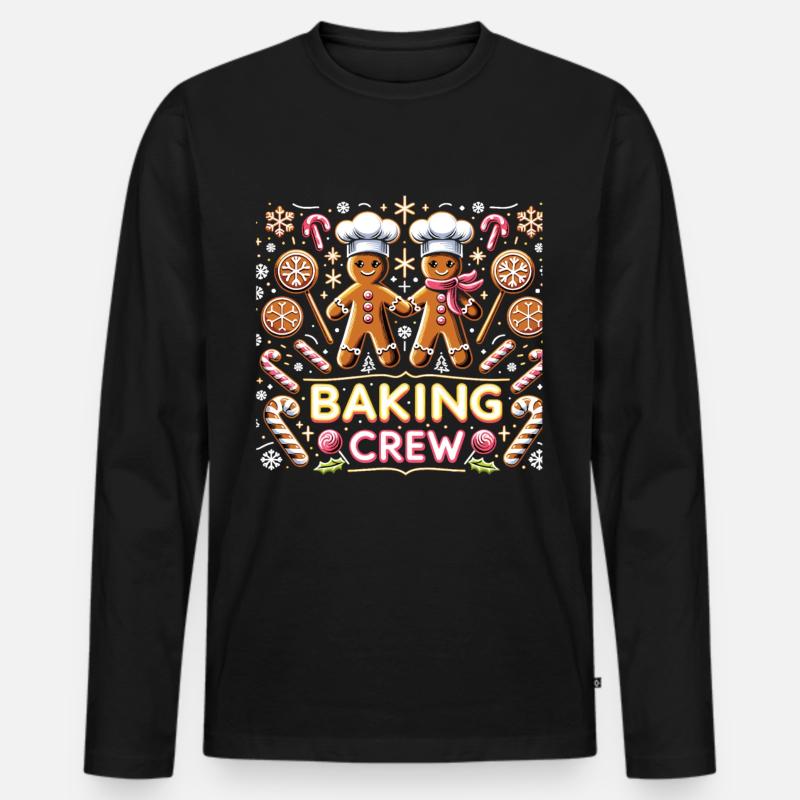 Baking Crew - Men's Premium Organic Long Sleeve Shirt - black