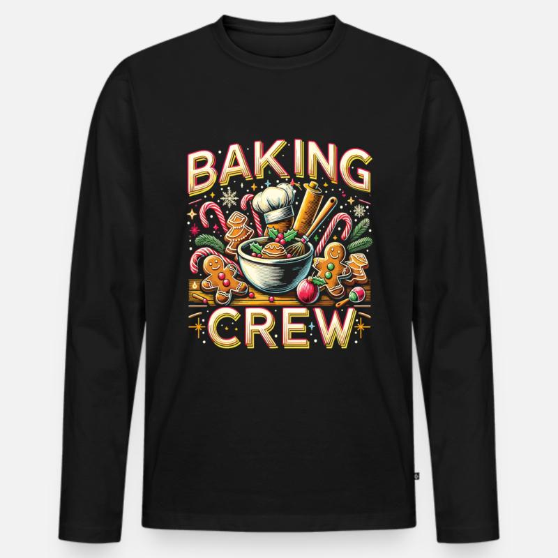 Baking Crew - Männer Premium Bio Langarmshirt - Schwarz