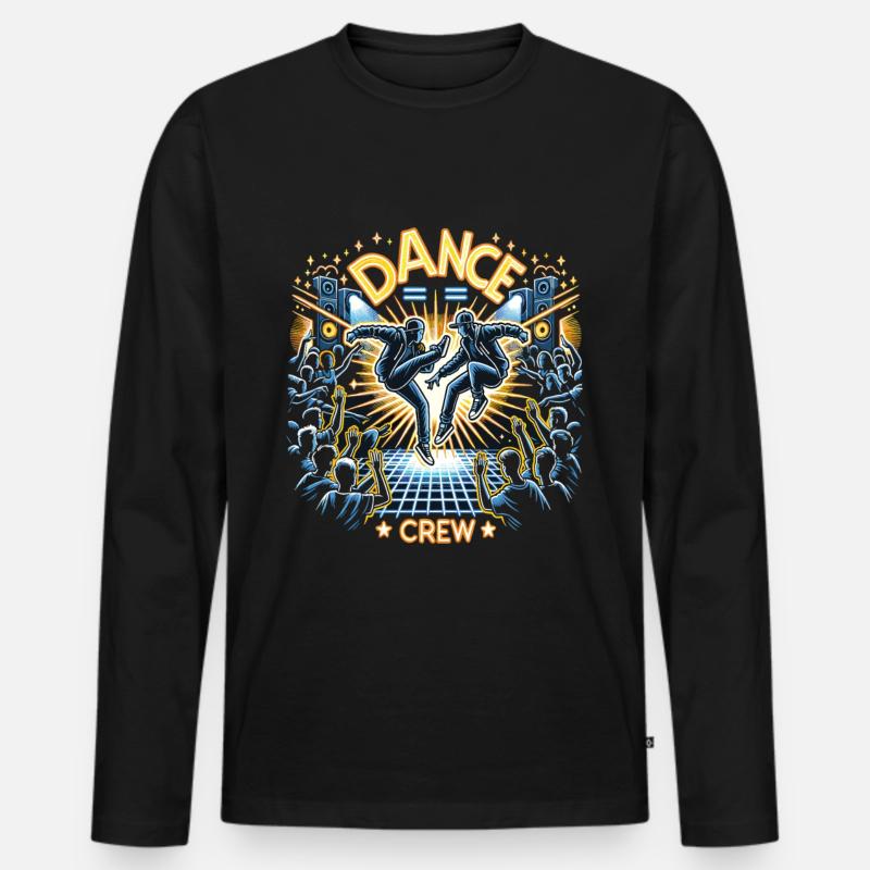 Breakdance Dance Crew - Männer Premium Bio Langarmshirt - Schwarz