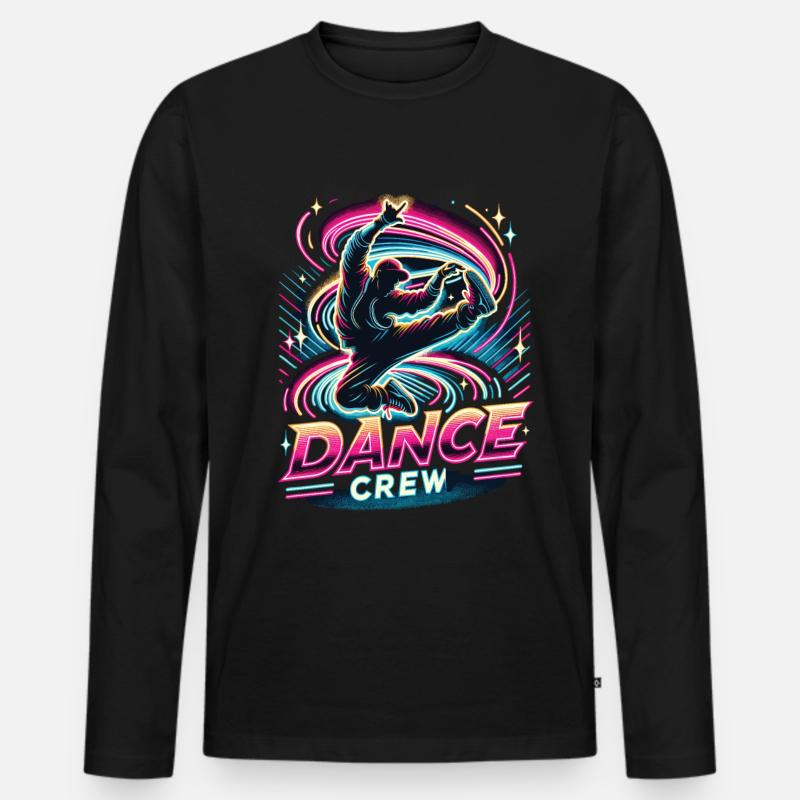 Breakdance Dance Crew - Männer Premium Bio Langarmshirt - Schwarz