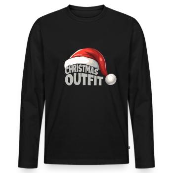 Christmas Outfit - Men's Premium Organic Long Sleeve Shirt - black - Front - Nico (187cm)