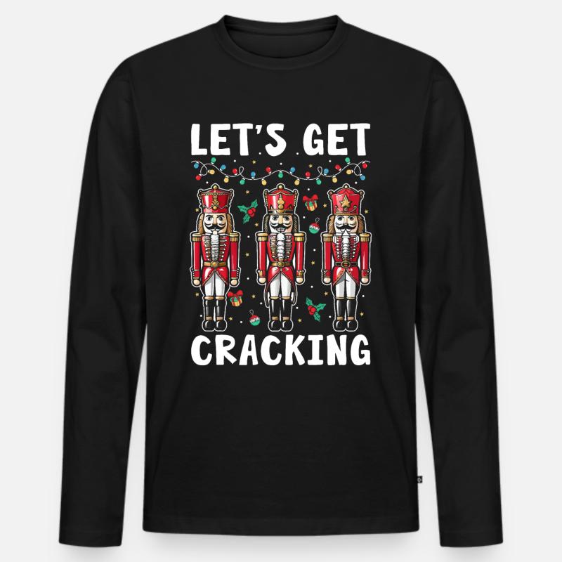 Let's Get Cracking - Männer Premium Bio Langarmshirt - Schwarz