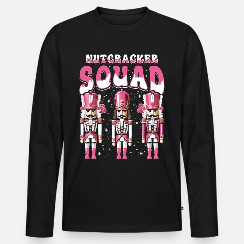 Nutcracker Squad - Männer Premium Bio Langarmshirt - Schwarz