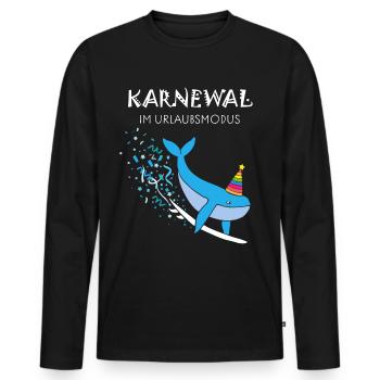 Carnival, Carnival, Confetti, Surfing, Surfer, Surfboard - Men's Premium Organic Long Sleeve Shirt - black - Front - Nico (187cm)
