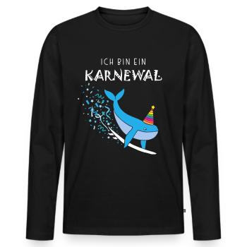 I'm a Carnival, Carnival, Confetti, Surfing, Sea - Men's Premium Organic Long Sleeve Shirt - black - Front - Nico (187cm)