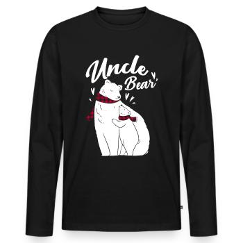 Bébé ours - T-shirt manches longues Premium bio Homme - noir - Devant - Nico (187cm)