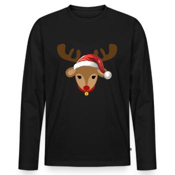 Weihnachten Re - Männer Premium Bio Langarmshirt - Schwarz - Vorne - Nico (187cm)