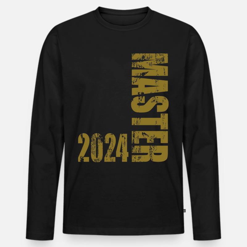 Master 2024 - Männer Premium Bio Langarmshirt - Schwarz
