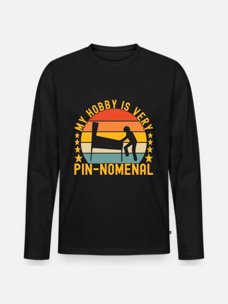 Pinball Flipper - Men's Premium Organic Long Sleeve Shirt - black