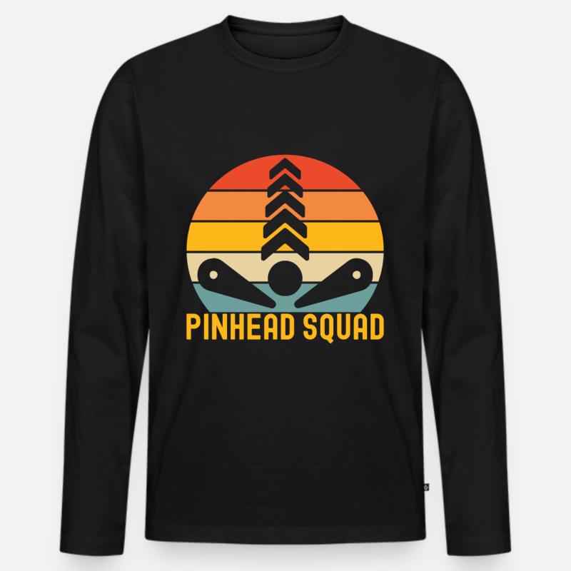 Pinball Flipper - Männer Premium Bio Langarmshirt - Schwarz