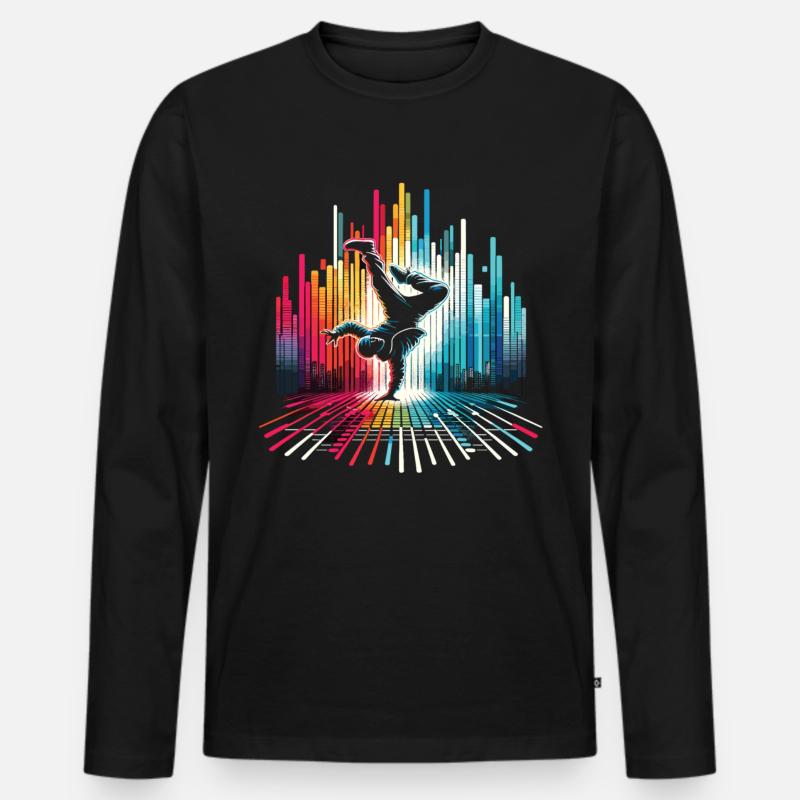Breakdance Breakdancer Breakdance Kinder - Männer Premium Bio Langarmshirt - Schwarz