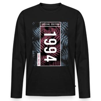 Special Edition 1994 Birthday Urban Graphic - Men's Premium Organic Long Sleeve Shirt - black - Front - Nico (187cm)