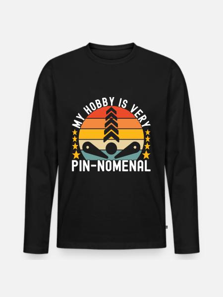 Pinball Flipper - Men's Premium Organic Long Sleeve Shirt - black