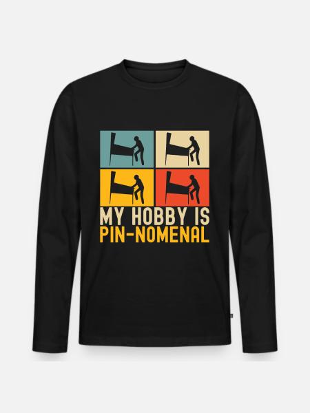 Pinball Flipper - Men's Premium Organic Long Sleeve Shirt - black