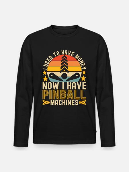 Pinball Flipper - Men's Premium Organic Long Sleeve Shirt - black