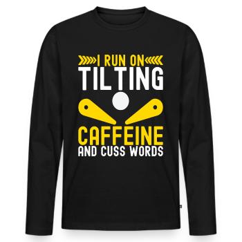 Pinball Flipper - Männer Premium Bio Langarmshirt - Schwarz - Vorne - Nico (187cm)