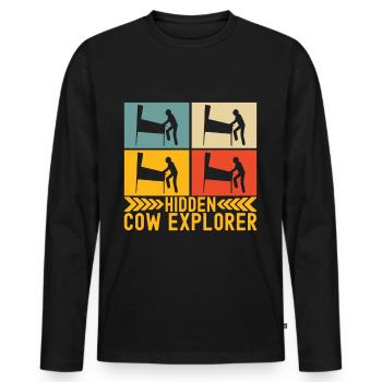 Pinball Flipper - Männer Premium Bio Langarmshirt - Schwarz - Vorne - Nico (187cm)
