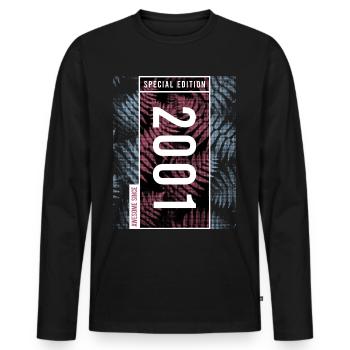 Special Edition 2001 Birthday Urban Graphic - Men's Premium Organic Long Sleeve Shirt - black - Front - Nico (187cm)