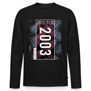 Special Edition 2003 Birthday Urban Graphic - Men's Premium Organic Long Sleeve Shirt - black - Front - Nico (187cm)